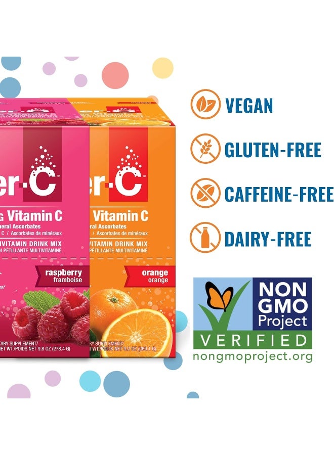 Ener-C مشروب فيتامينات متعددة بنكهة البرتقال والتوت من Ener-C - مسحوق خلط فيتامين C 1000 ملغ والإلكتروليتات مع عصير فواكه حقيقي - دعم طبيعي للطاقة والمناعة للنساء والرجال - خالي من الكائنات المعدلة وراثيًا، نباتي وخالي من الغلوتين - 60 حبة - Image 3