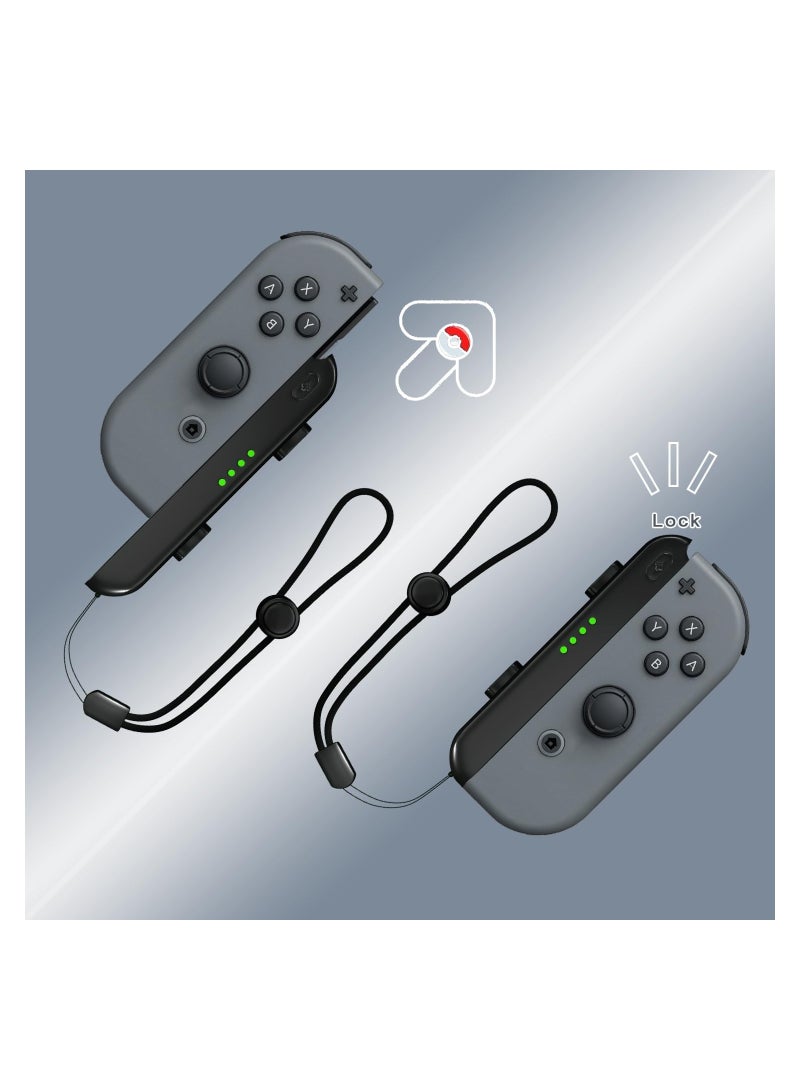KASTWAVE Wrist Straps for Joycon, 2 Pcs Essential Replacement Accessories for Switch Joycons, for Switch/LED Wrist Strap, for Joycon Handle Hanging Strap (Black) - Image 2