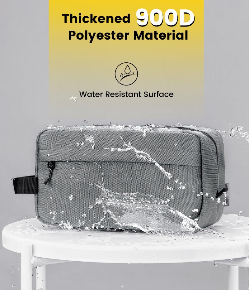 Vorspack Travel Toiletry Bag for Men - Hanging Toiletries Bag Water Resistant Travel Bag for Toiletries Accessories - Grey - Image 4