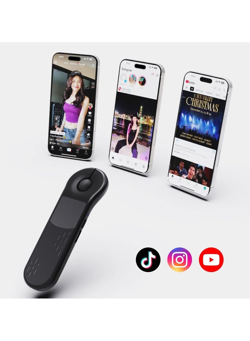 TikTok Scrolling Ring Remote with Touchpad & Laser Pointer – Compatible with iOS, Android, Mac & Windows - Image 3