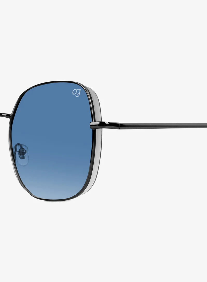 Woggles Latest & Stylish UV Protected BlueX Black Oversized Sunglasses for Women