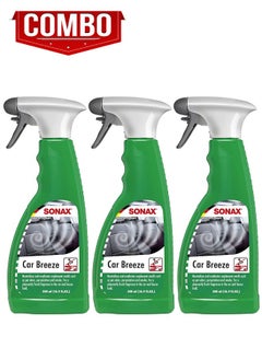 SONAX 3 Pieces Car Breeze Odor Eliminator Air Freshener Spray - 500ml (16.9 FL OZ) x3  - Image 1