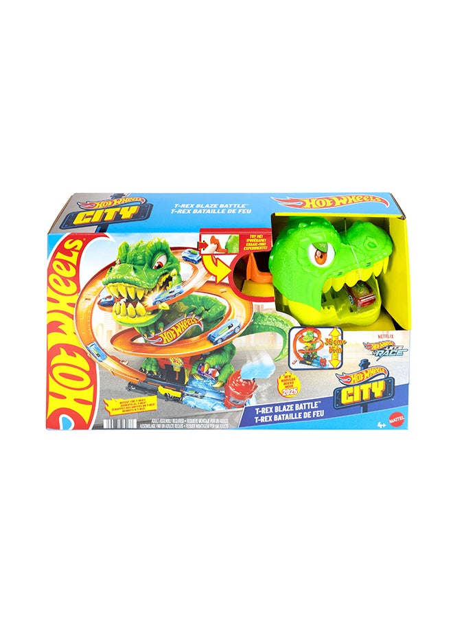Hot Wheels HW City HW City T-Rex vs Fire Station  - Image 1