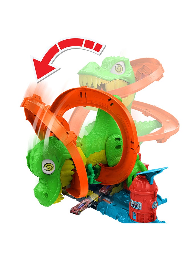 Hot Wheels HW City HW City T-Rex vs Fire Station  - Image 3