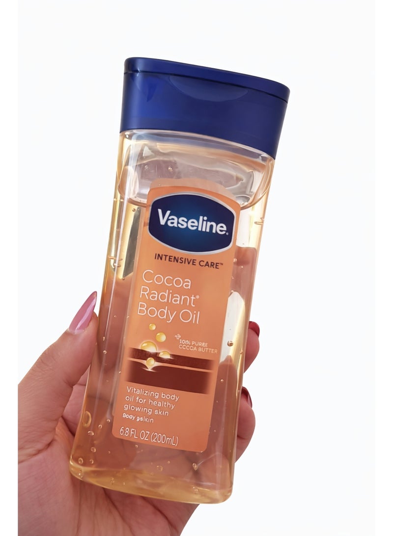 Vaseline Cocoa Oil Moisturizing & Silky Shine for Body, Skin & Hair 200ml - Image 1