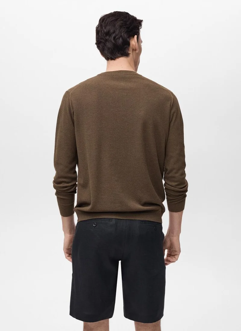 Mango Man Essential Crew Neck Sweater