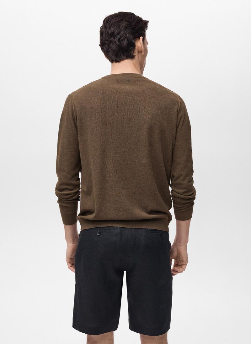 Mango Man Essential Crew Neck Sweater  - Image 2
