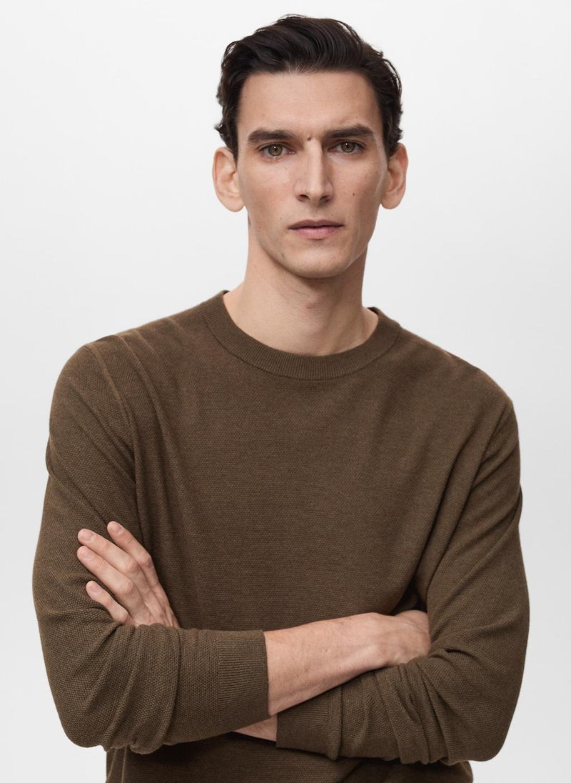 Mango Man Essential Crew Neck Sweater  - Image 4