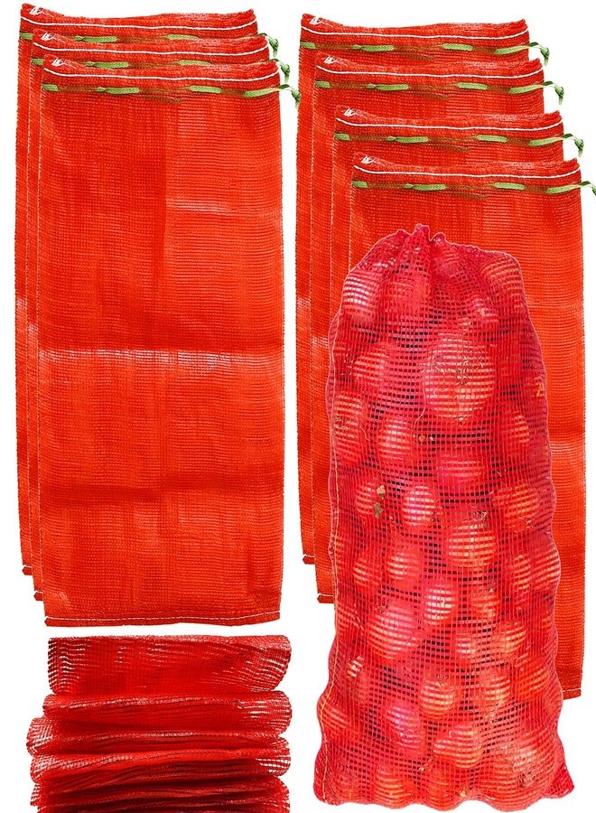 SRXES 24 Pack 20'' x 14'' Mesh Onion Bags, Reusable Drawstring Fresh Produce Storage Bags for Onions, Vegetables, Potatoes, Citrus, Crawfish Firewood - Image 1