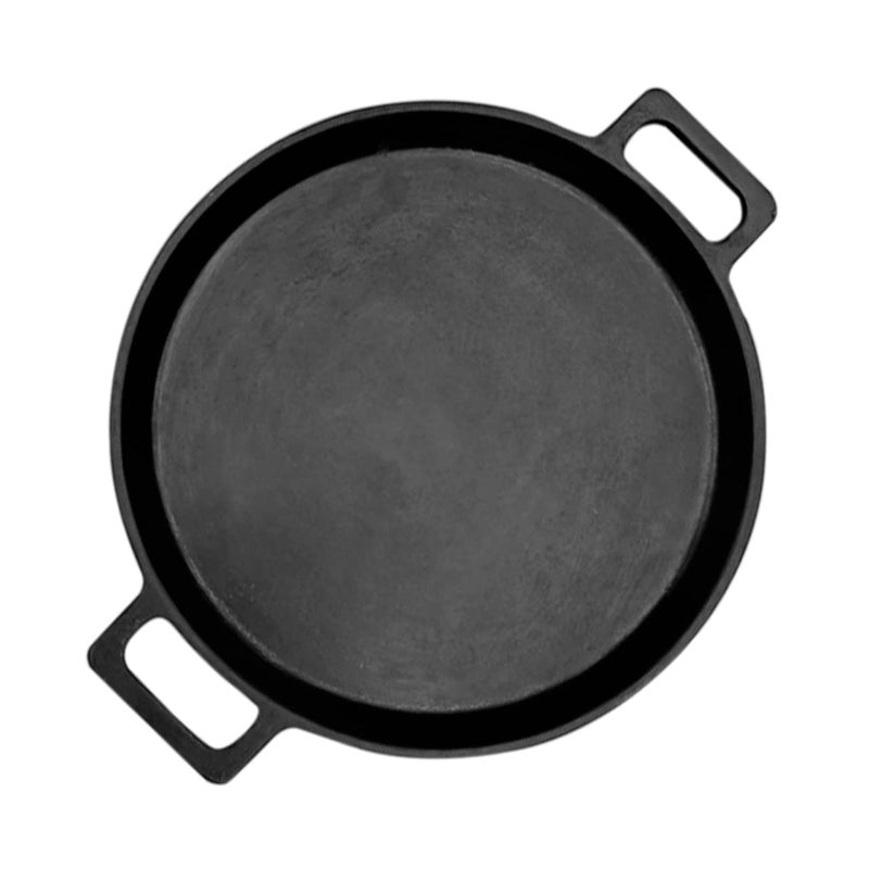 SWASTHA COOKWARE Cast Iron Material Neer Dosa Tawa Double Handle11 inch PreSeasoned Super Smooth Cast Iron Neer Dosa Tawa Black Color