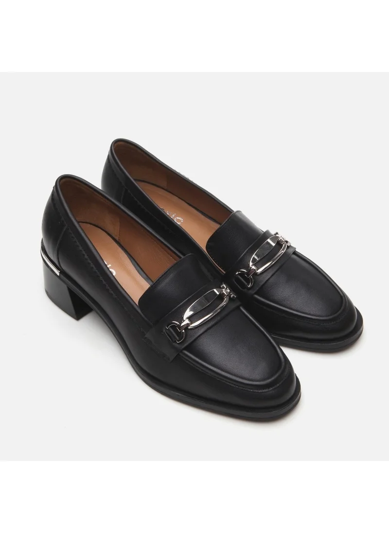 Hotiç 01AYH291040A100 GENUINE Leather Black Women's Loafer