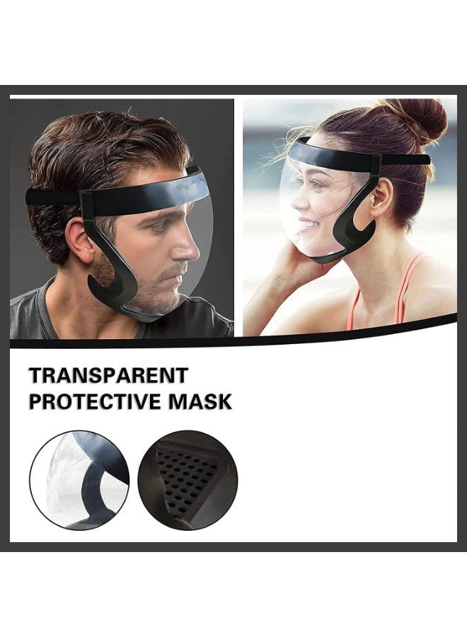 Anti-Fog Protective Full Face Shield-Super HD Reusable Face Shield Protective Cover Universal - Image 3