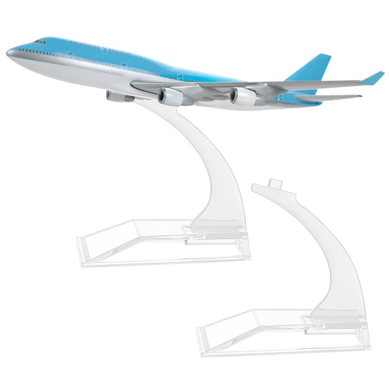 FINGERINSPIRE 2PCS Model Plane Display Stand for 14~16cm Airplane Models, Clear Plastic Aircraft Display Holder - Image 1