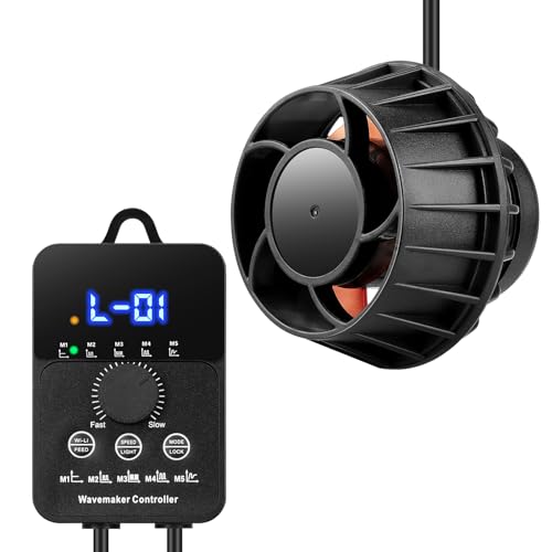 JEREPET 3400GPH Aquarium Wave Maker DC24V Power head with Magnetic Mounting,Wavemaker with Controller for 100-200 Gallon Fish Tanks - Image 1