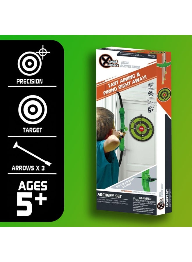 Hostfull Kids Bow And Arrow Set | Green, Bow Arrow Toy Set with Targets | 3 Suction Cup Arrows and Quiver | Archery Toy Set with Bag | Outdoor Toys for Kids Boys & Girls Ages 5+ - Image 3