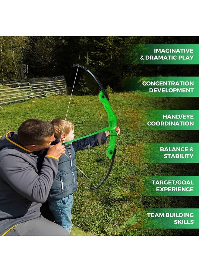 Hostfull Kids Bow And Arrow Set | Green, Bow Arrow Toy Set with Targets | 3 Suction Cup Arrows and Quiver | Archery Toy Set with Bag | Outdoor Toys for Kids Boys & Girls Ages 5+ - Image 4