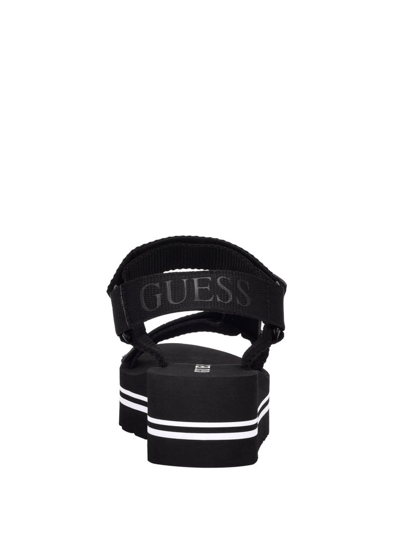 GUESS صندل أفين للنساء من غيس، أسود، 7.5 - Image 3
