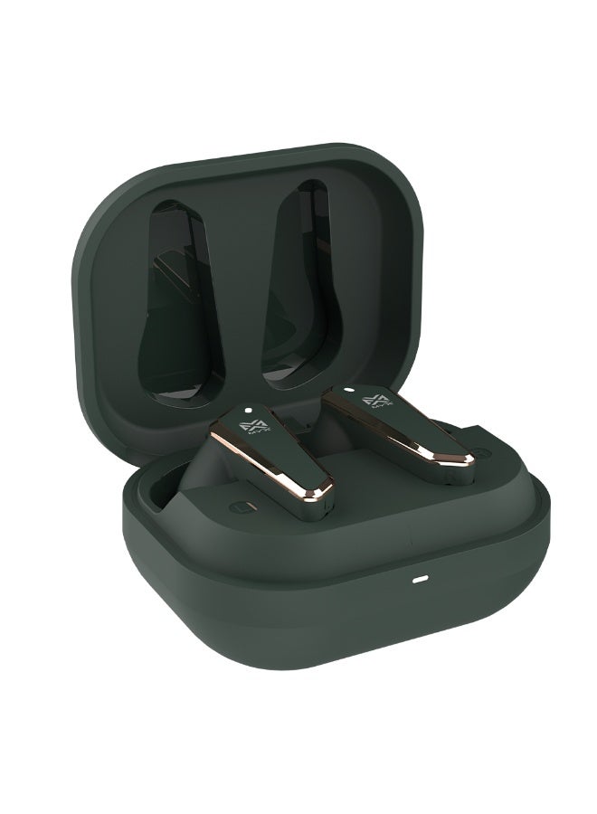 MYX SnapBuds MT52G True Wireless Earbuds | ENC Noise Cancelling with 4 Microphones | 40H Ultra-Long Battery Life | Bluetooth 5.3 | 11mm HD Sound Drivers | Fast Charging (45 Min) | Magnetic Compact Design | Compatible with iPhone, Samsung, Android - Green - Image 3