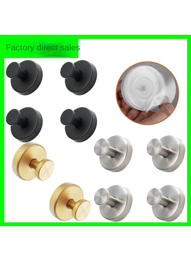 Bluejw Stainless Steel Suction Cup Hook Toilet Non-perforated Clothes Hook Hook Vacuum Suction Cup Single Hook - Image 2
