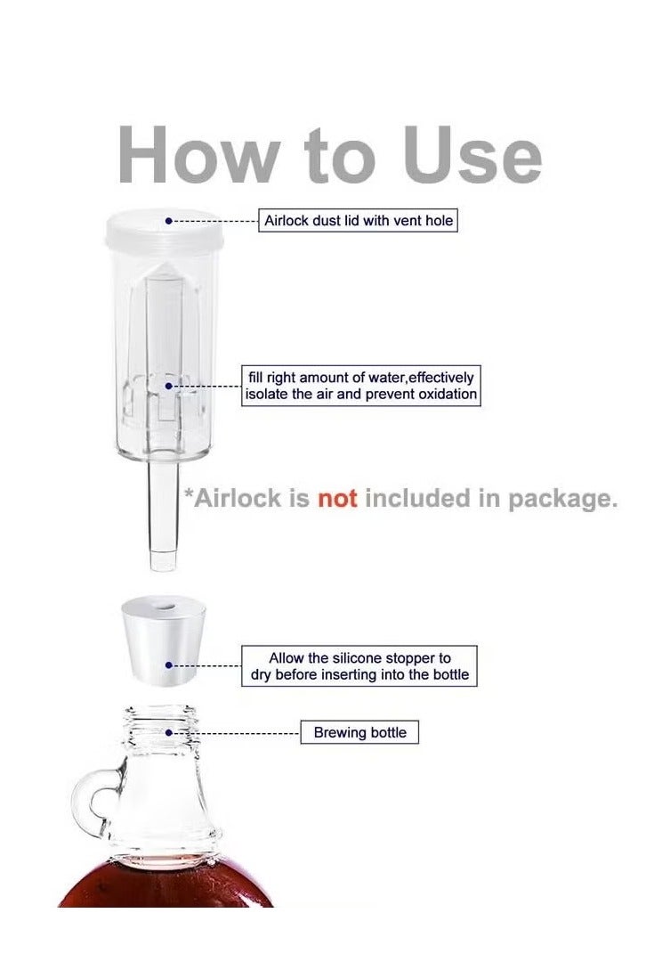 Geustos 5pcs Fermentation Silicone Stopper Drilled Plug With Hole for Airlock Valve Home Brew Bubbler Wine Making Rubber Stopper Replacements - Image 2