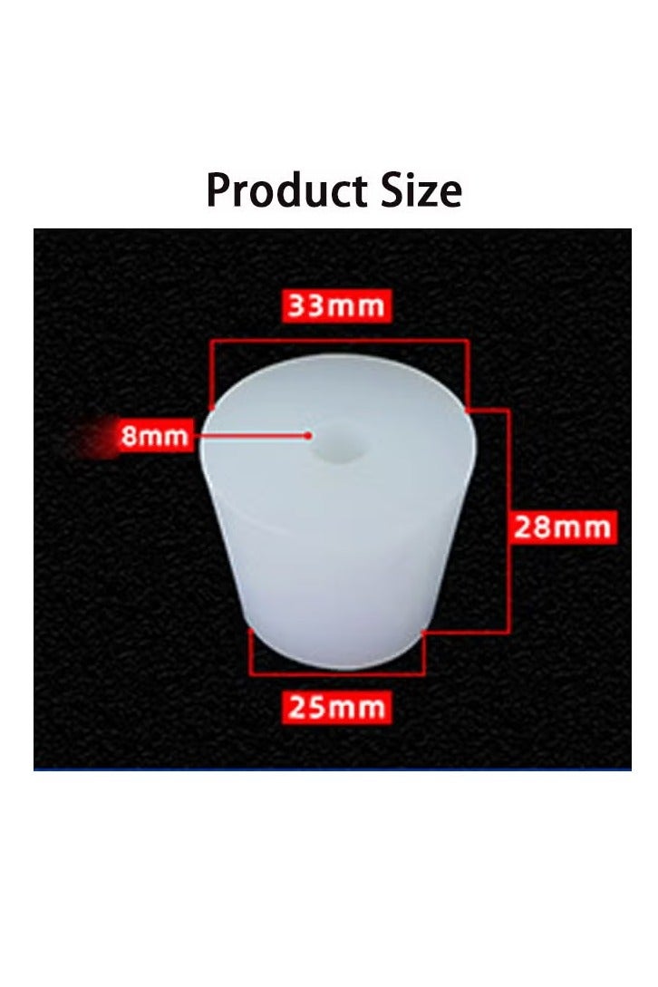 Geustos 5pcs Fermentation Silicone Stopper Drilled Plug With Hole for Airlock Valve Home Brew Bubbler Wine Making Rubber Stopper Replacements - Image 3