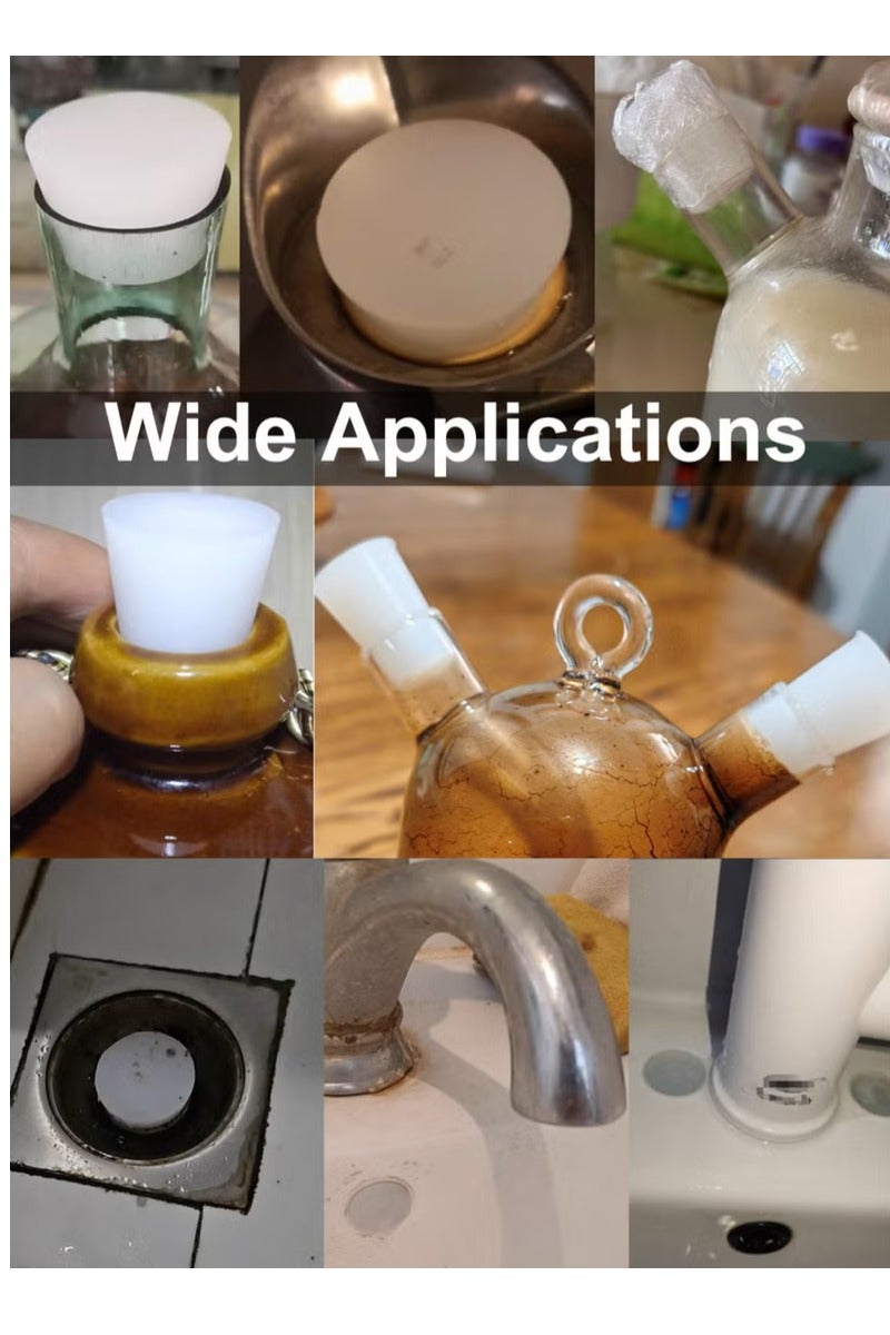 Geustos 5pcs Fermentation Silicone Stopper Drilled Plug With Hole for Airlock Valve Home Brew Bubbler Wine Making Rubber Stopper Replacements - Image 4