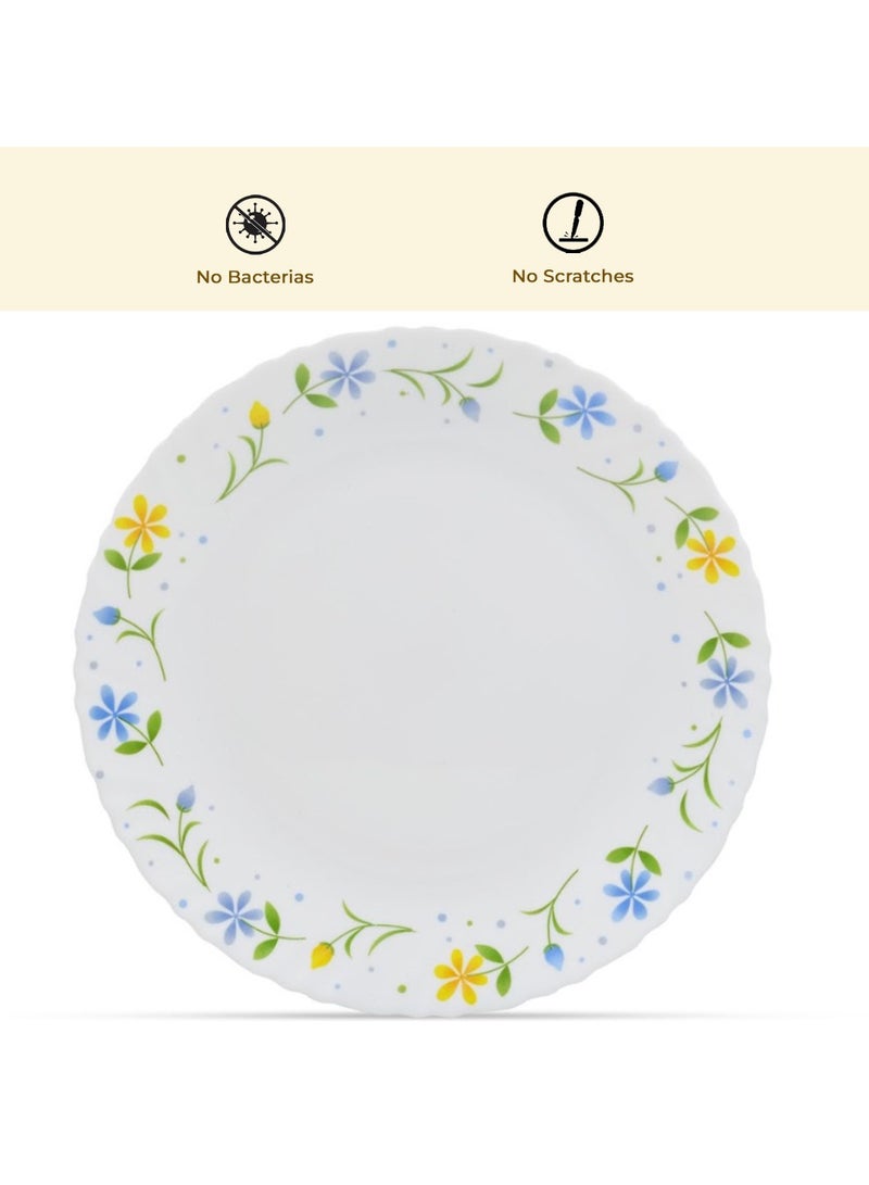 لاوبالا أطقم عشاء كلاسيكية من La Opala مكونة من 44 قطعة مصنوعة من مادة زجاجية، مجموعة عشاء TWILIGHT BOUQUET، آمنة للاستخدام في الميكروويف وغسالة الأطباق، طراز بسيط، أوعية وأكواب وأطباق قابلة لإعادة الاستخدام - Image 3