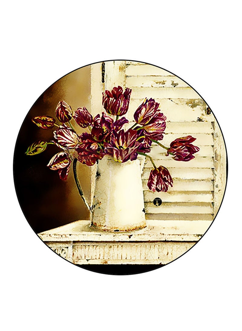 Flowers Printed Mouse Pad Multicolour