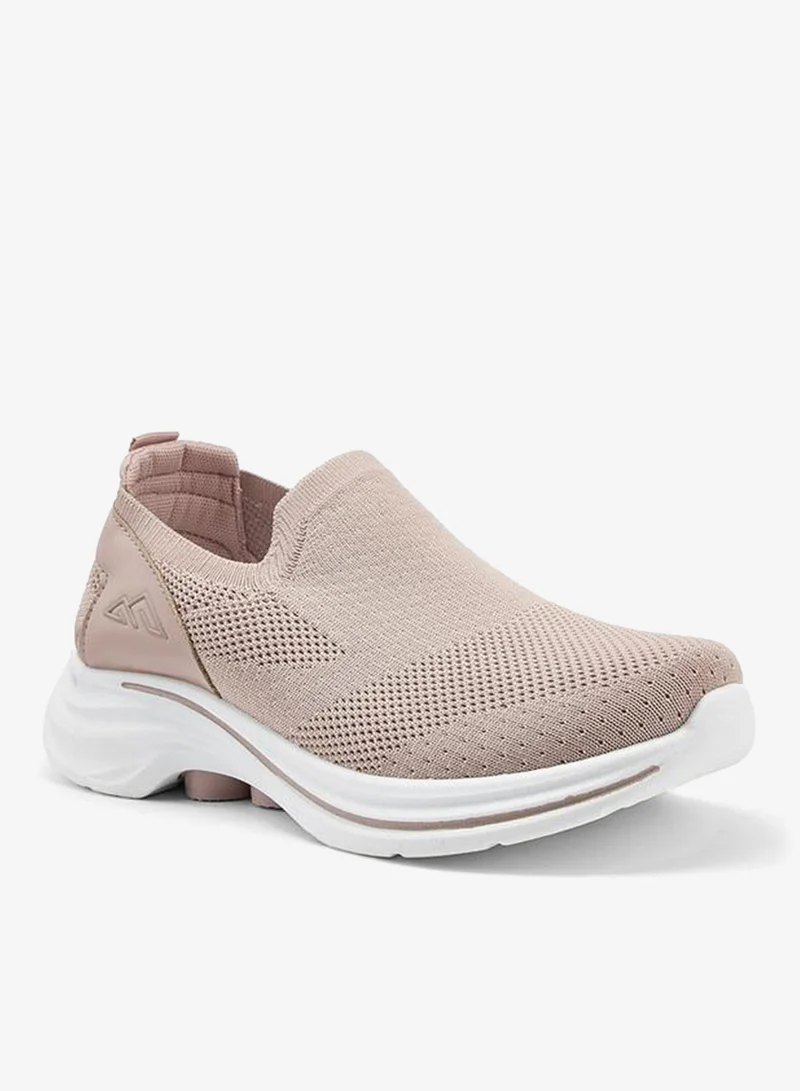 شو اكسبرس Textured Slip-On Sports Shoes With Pull Tab