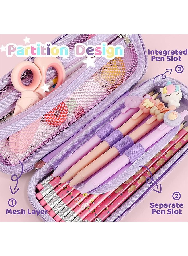 Arabest Unicorn Pencil Case for Girls, Large Capacity Pencil Case, 3D Eva Large Capacity Cute Pencil Case, Gift for Teenage Girls (Large Size) - Image 4