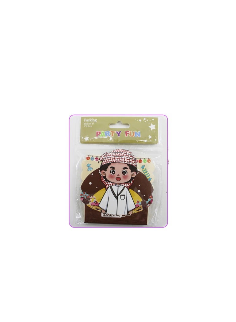 PARTY FUN Kul Aam Gift Envelop 6Pcs Pkt 9x9.5CM Boy - Image 3