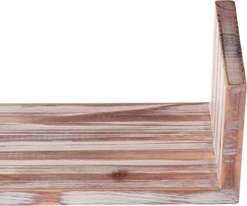 Greenco Set of 3 Floating “U” Shelves, Easy-to-Assemble Floating Wall Mount Shelves for Bedrooms and Living Rooms, Rustic Finish - Image 2