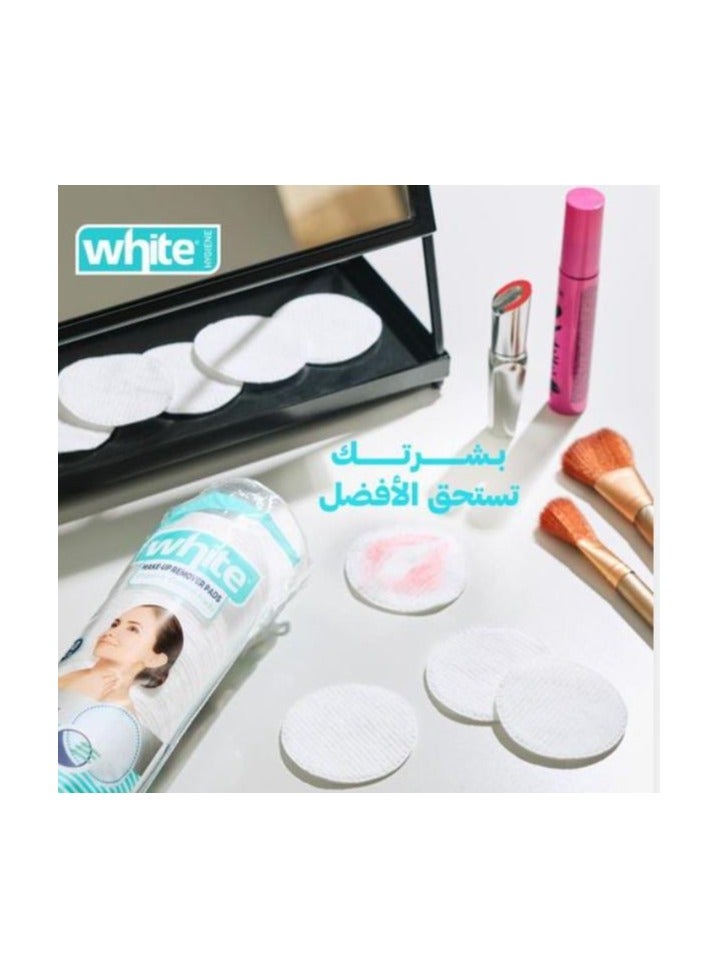 White Makeup Remover Cotton Pads 80 Pieces - Image 2