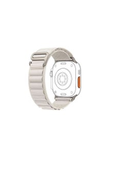Generic Alpine Loop For Apple Watch 44/45mm Nylon Woven Ring Strap Series Nike+ Sports Edition- White  - Image 1