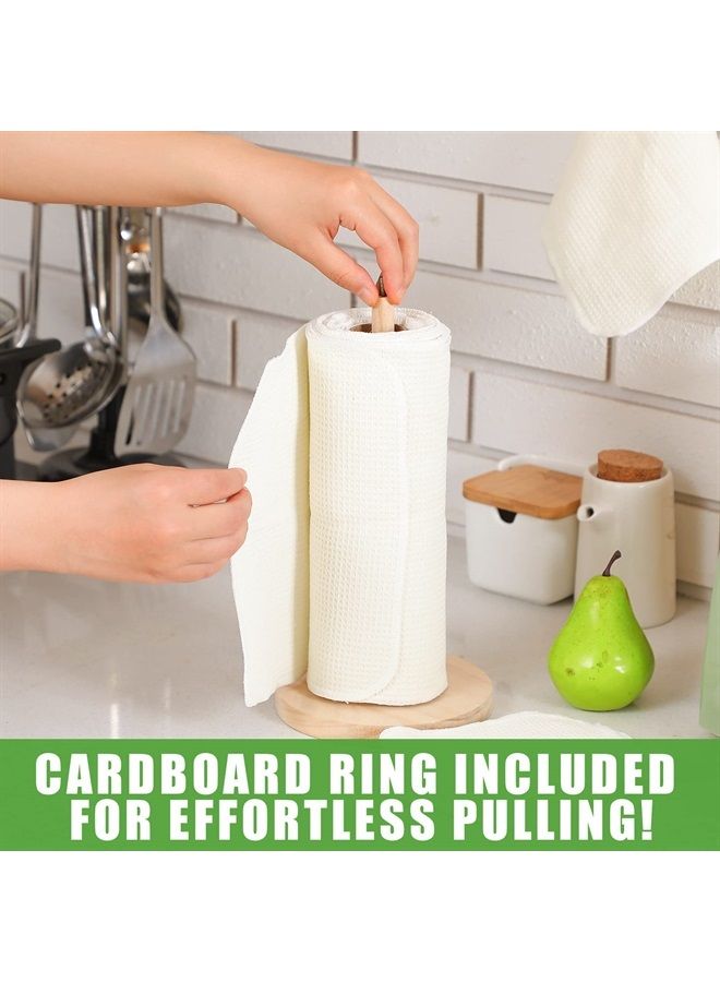 meekoo 40 Pcs Reusable Paper Towels Washable Paperless Paper Towels Highly Absorbent Reusable Kitchen Towels Kitchen Wash Cloths for Dishes Organic Cotton Napkins for Cleaning Bathroom, 10 x 12 Inch  - Image 4