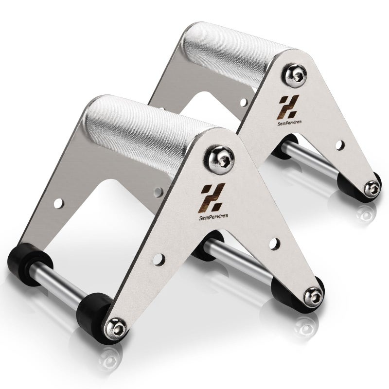 Semperviren Push Up Stand Pushup Handles for Strength Training Heavyduty Stainless Steel Push Up Bars Gym Exercise Equipment Hold Up to 500lbs 1 Pair - Image 2