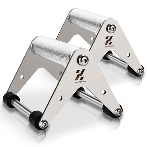 Semperviren Push Up Stand Pushup Handles for Strength Training Heavyduty Stainless Steel Push Up Bars Gym Exercise Equipment Hold Up to 500lbs 1 Pair - Image 1