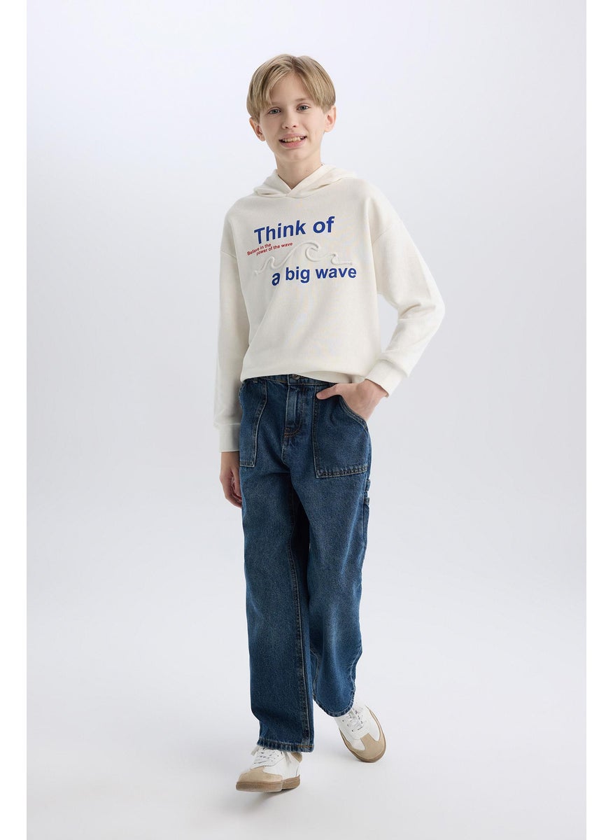 DeFacto - Boy Oversize Fit Hooded Sweatshirt - Image 1