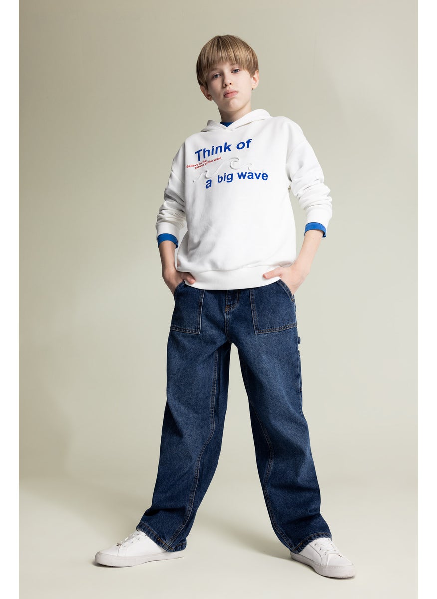 DeFacto - Boy Oversize Fit Hooded Sweatshirt - Image 1