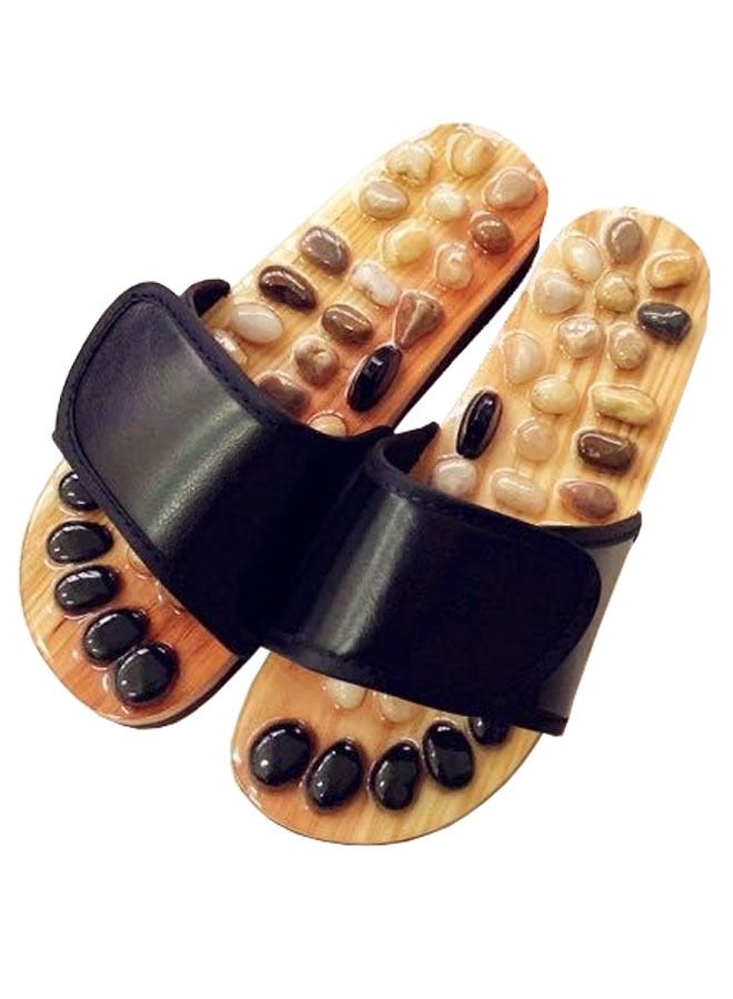 ZCM-HAPPY Shiatsu Leg Fasciitis Foot Massager Pebble Slippers - Image 1