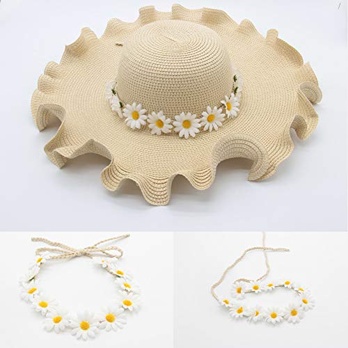 T-shin Little Daisy Flower Headband, Flower Halo,Hippie Flower Crown,Boho Floral Wreath,Bridal Headpiece,Sunflower Wreath for Women and Girls,Performances, Parties,Weddings,Festivals (White) - Image 3