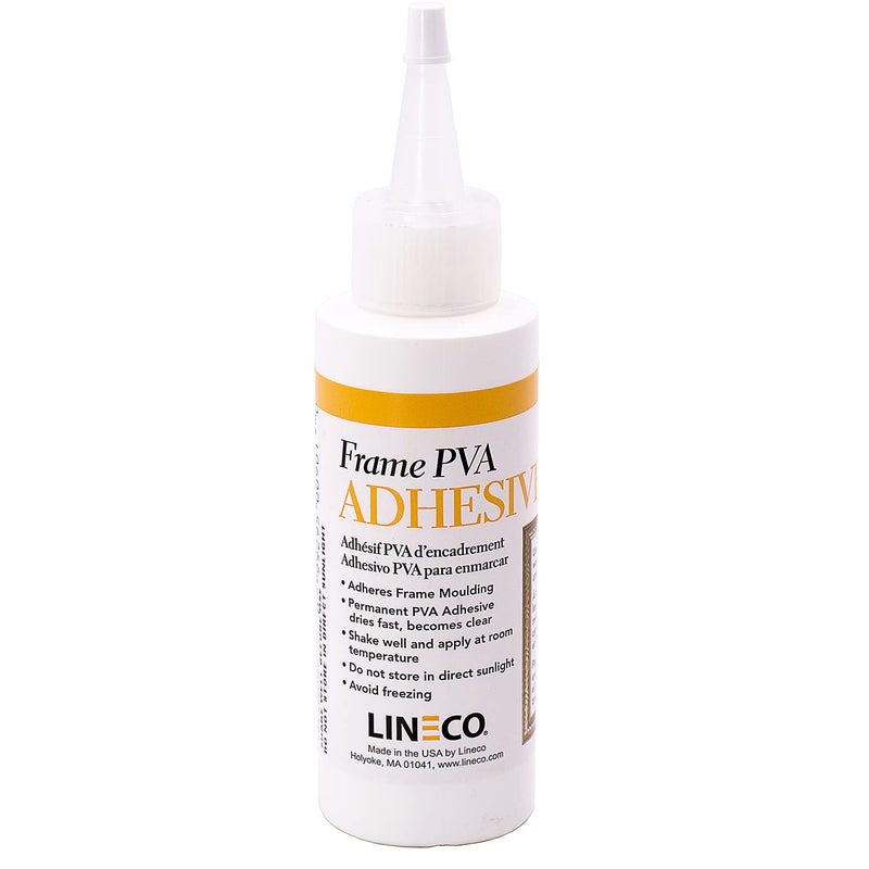 Lineco لاصق LINECO PVA، لاصق إطارات الصور، يلتصق بالخشب أو MDF، يجف بشكل شفاف ومرن، 4 أونصات، مثالي لإطارات الورق والحرف الفنية وتجليد الكتب - Image 1