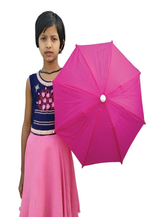 Dark Moon Hat Umbrella for Kids Soft Unbreakable Plastic Hat/Cap Umbrella for Kids/Men/Women and Adults UV & Rain Protection Hat Umbrella for Kids boys and Girls pack of 1 (Pink) - Image 5