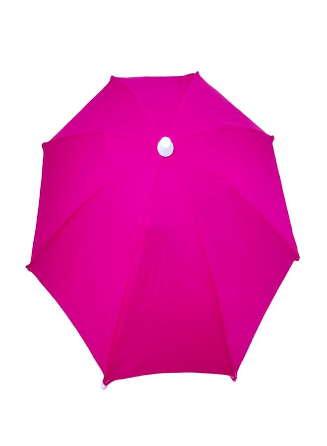 Dark Moon Hat Umbrella for Kids Soft Unbreakable Plastic Hat/Cap Umbrella for Kids/Men/Women and Adults UV & Rain Protection Hat Umbrella for Kids boys and Girls pack of 1 (Pink) - Image 4