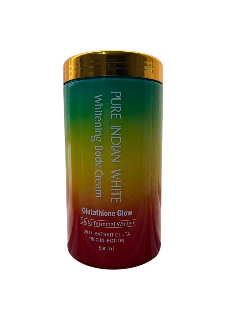 بيور كريم تبييض الجسم الأبيض الهندي النقي الجلوتاثيون جلو 500 مل