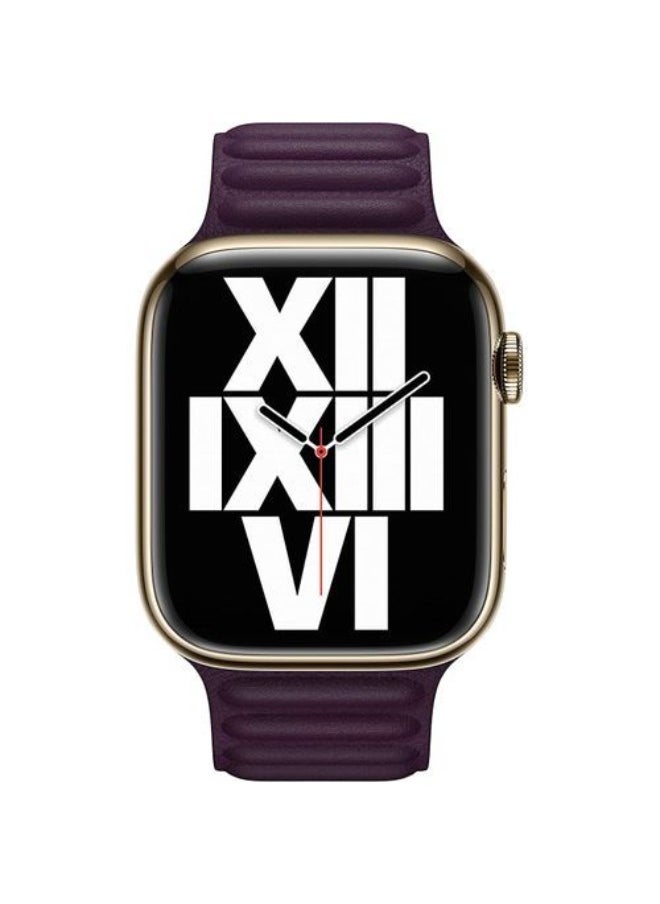 VPG - Leather Link Apple Watch42/44 Mm IWatch Series SE Original Magnetic Loop Purbel Strap - Image 1