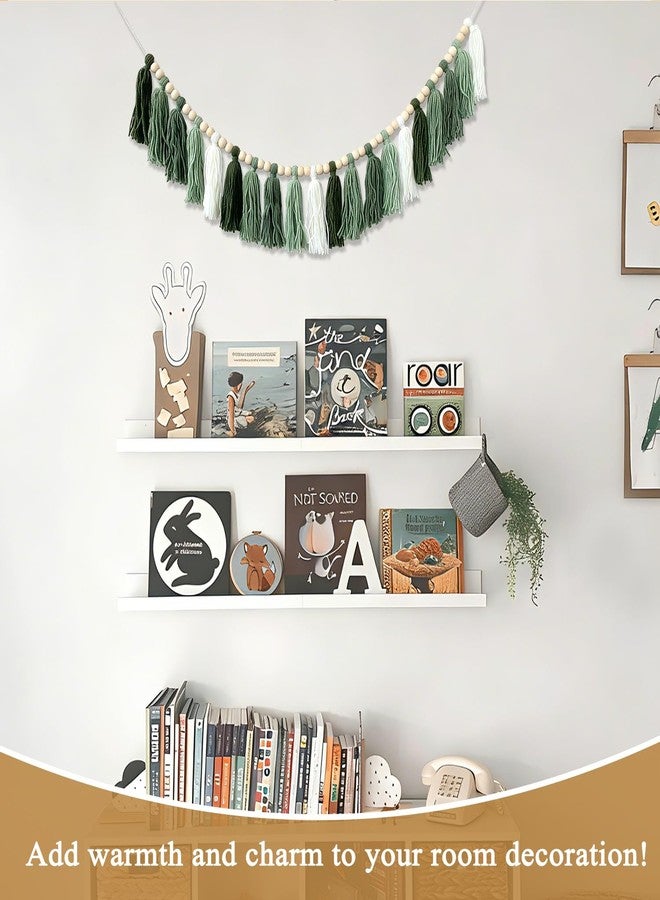 XYDEG Green Classroom Decor Tassel Garland, Boho Wall Decor for Classroom Bulletin Board Decorations,Teacher Must Be Have, Nursery Tassel Banner, Kids Room, Baby Shower, Summer Party - Image 3