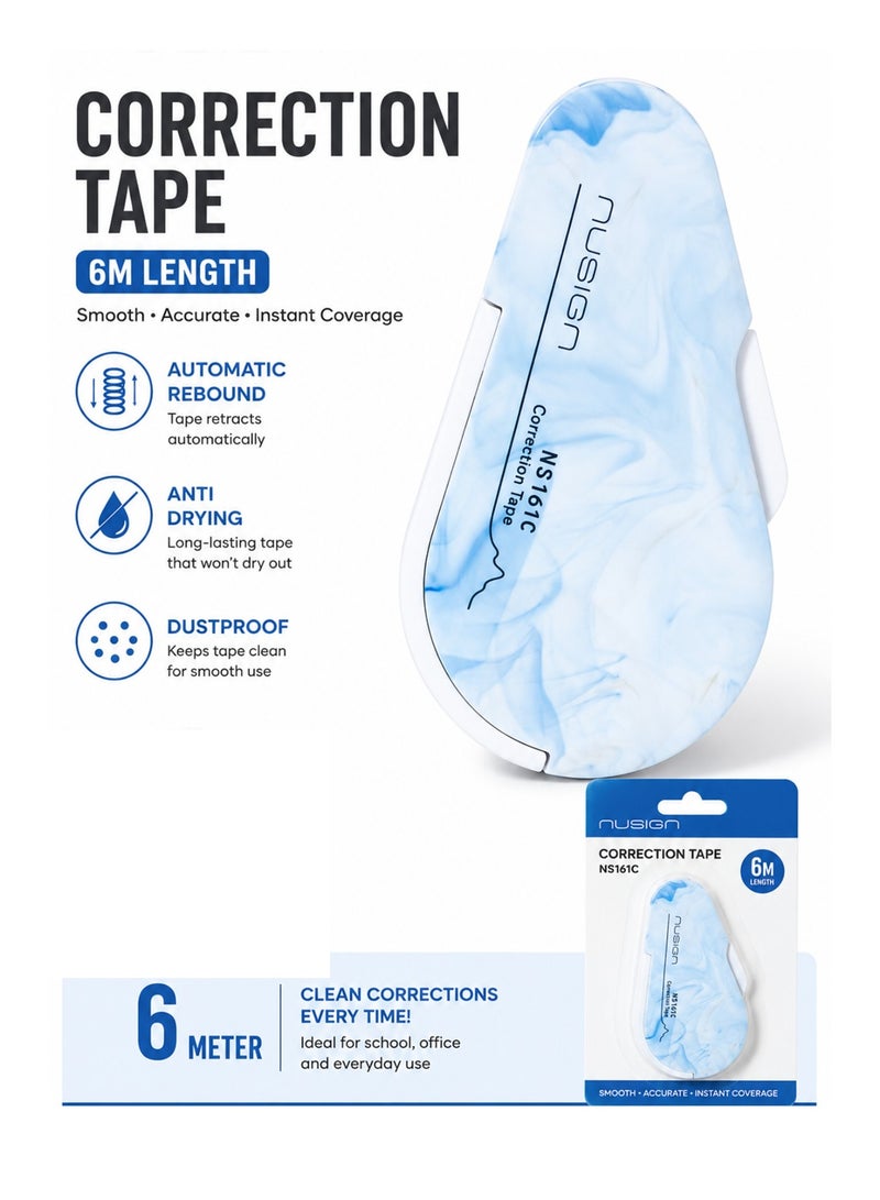 NUSIGN 1-Piece Correction Tape 6 Meter Length - Image 1