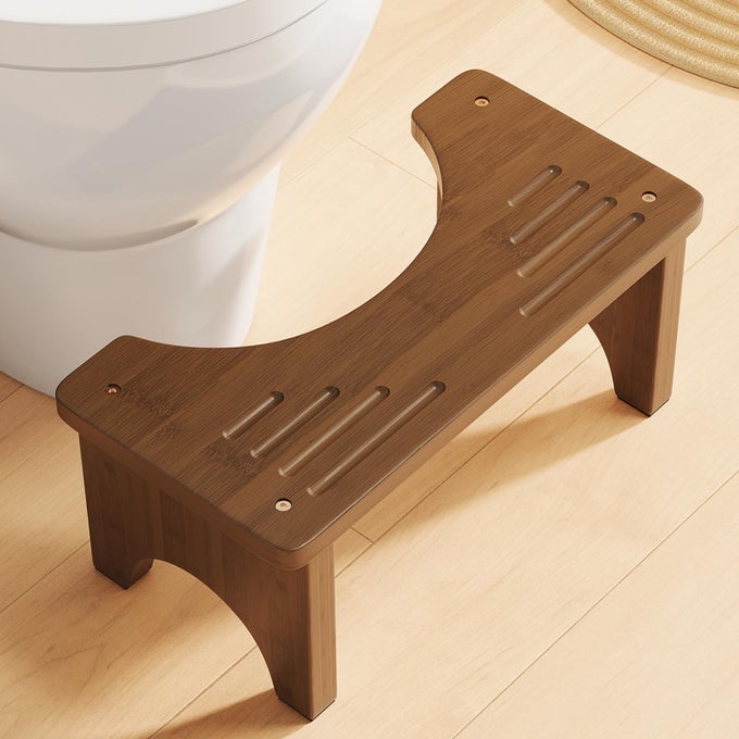 WOODEN SQUATTING POTTY STOOL FOR ADULTS 67 INCH TOILET POOP STOOL ADULT BAMBOO WOOD TOILET STOOLS SQUAT FOR POOPING PORTABLE TOILET STEPS FOR BATHROOM BROWN