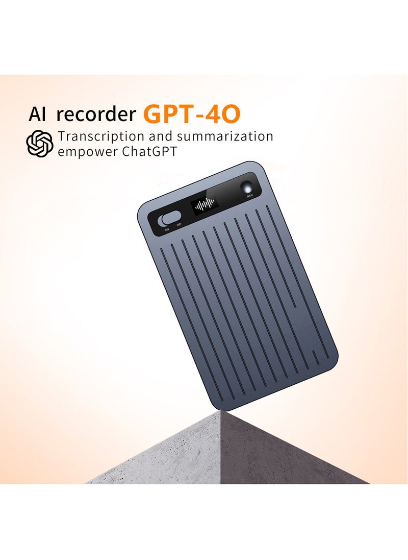 KADIP AI Voice Recorder with Transcription & Summarize & Translation - 64GB AI Note Audio Recorder, APP Control, Support 104 Languages, Recording Device with Noise Reduction for Lectures, Meetings, Calls  - Image 2